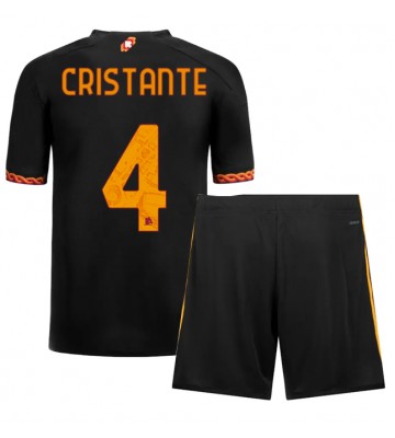 Maillot de foot AS Roma Bryan Cristante #4 Troisième enfant 2023-24 Manches Courte (+ pantalon court)